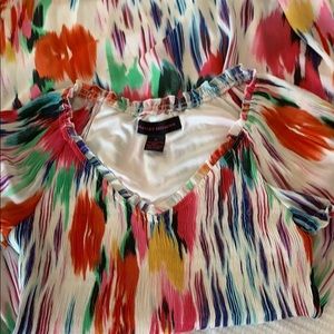 Colorful Hayley Matthews dress